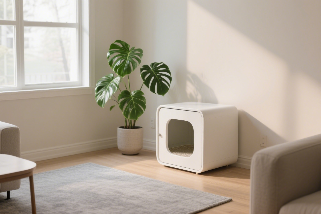 5 Best Litter Box Enclosures to Stylishly Hide the Mess 1 展示猫砂垫照片 15 edited