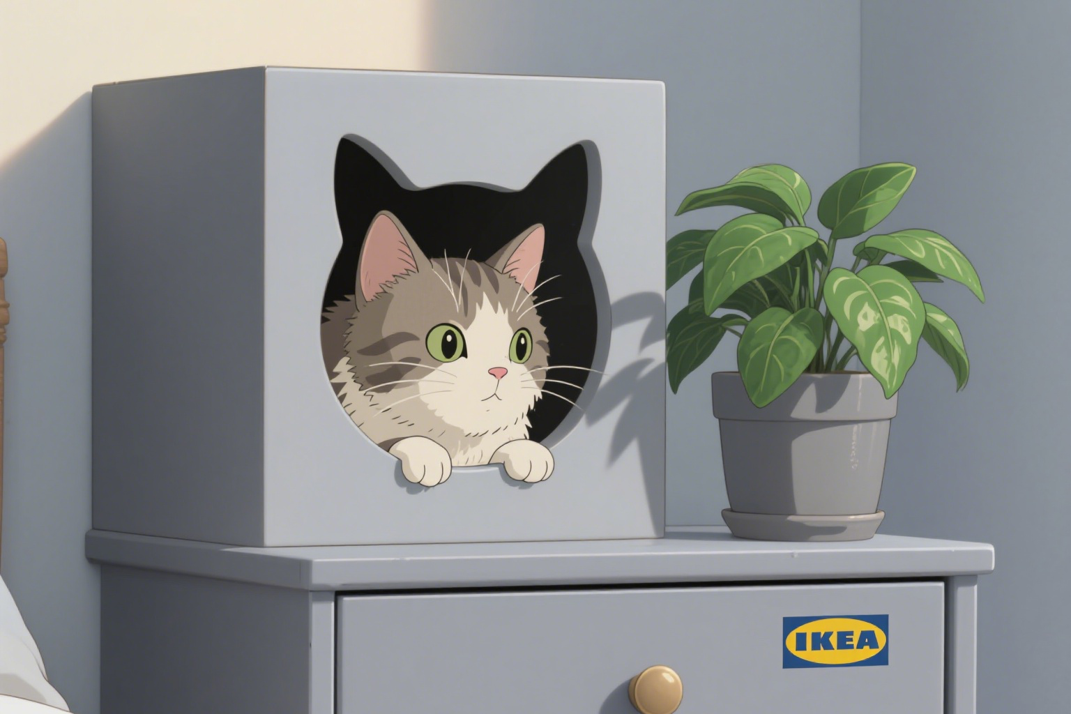 IKEA BRIMNES Cabinet as a Hidden Litter Box A Smart Hack for Apartments edited