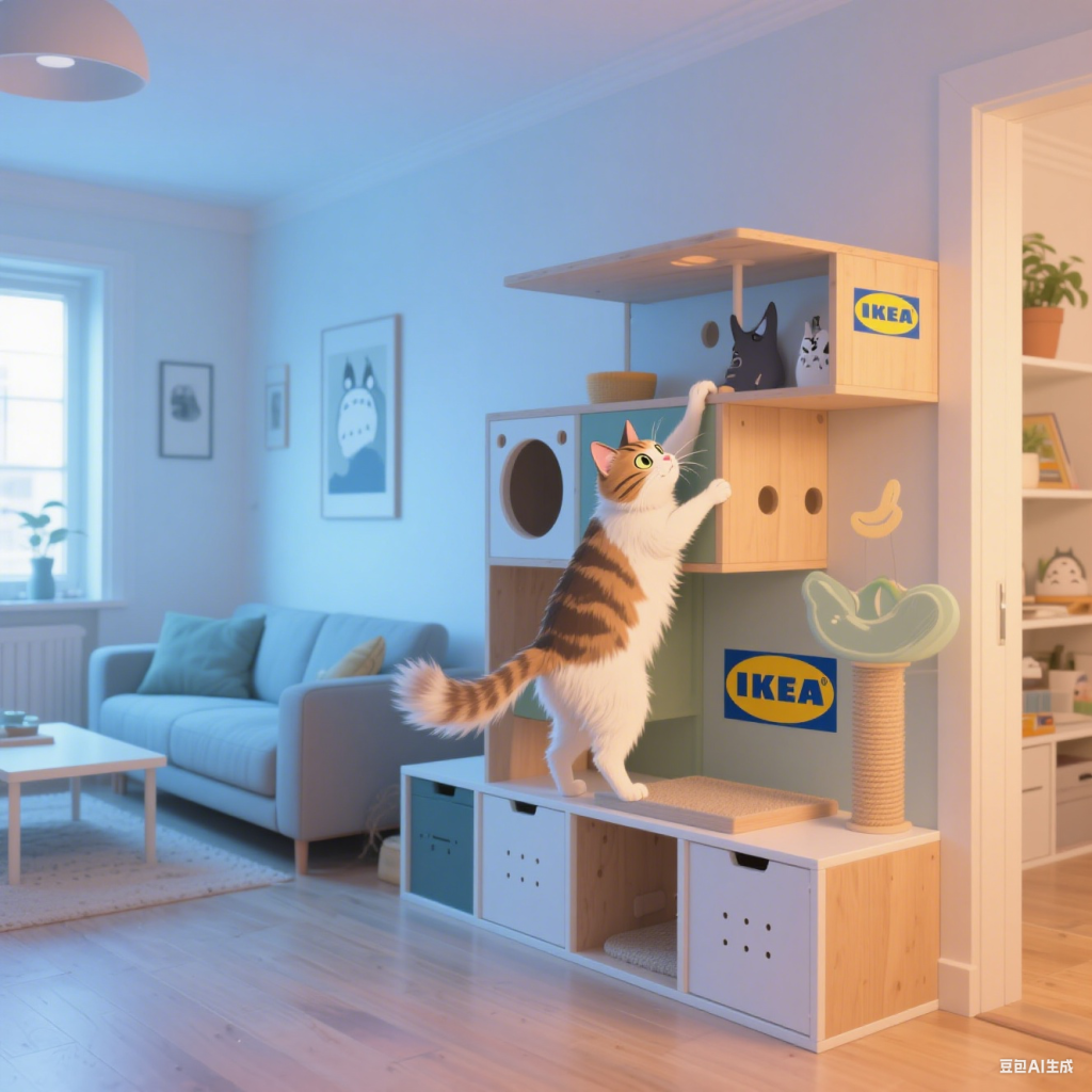 Stylish DIY Cat Furniture Using IKEA Cat Hacks in a Small Apartment