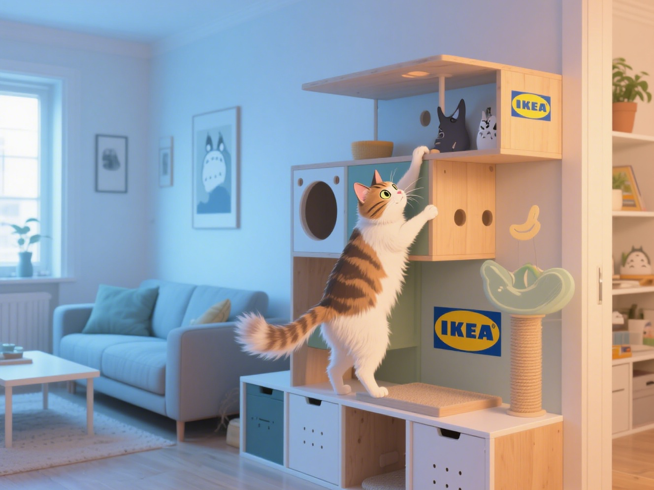 7 Easy IKEA Cat Hacks to Transform Your Small Apartment 1 Stylish DIY Cat Furniture Using IKEA Cat Hacks in a Small Apartment edited
